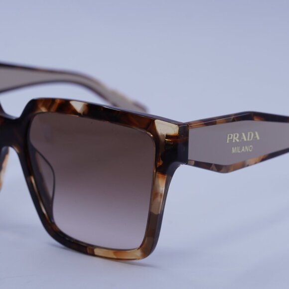 Prada PR24ZSF 07R0A6 Sunglasses Caramel Havana Square Frame - Picture 4 of 10